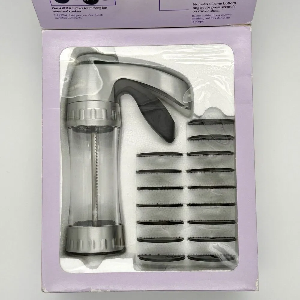 WILTON Cookie Pro Ultra II Cookie Press with 16 Disk Complete 2006 NEW - READ